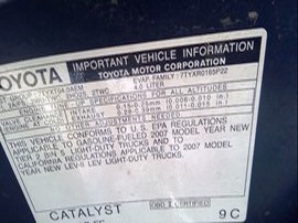 2007 TOYOTA TACOMA BLUE EXTD CAB 4.0L AT, 2WD.  Z24885